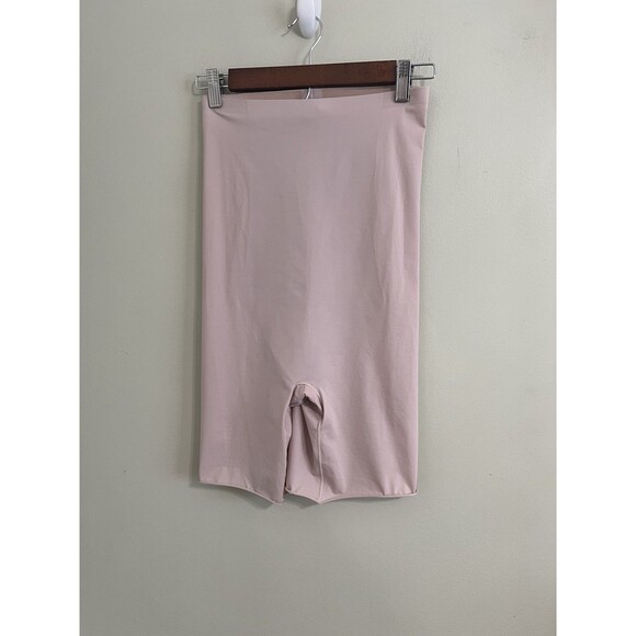 Spanx Women Shaper Shorts Hi Waist Mid Thigh Thinstincts Shaping Beige Size L - Picture 1 of 6